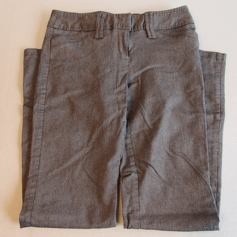 Juniors Tracy Evans Limited Gray Low Rise Stretch Herringbone Dress Pants Size 5